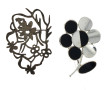 Lot de 2 broches années 70/80, l'une en 