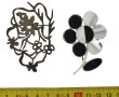 Lot de 2 broches années 70/80, l'une en 