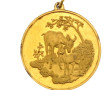 Médaille en vermeil poinçon crabe, avec 