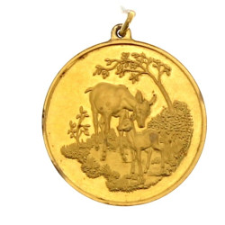 Médaille en vermeil poinçon crabe, avec 