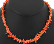 Collier en brins de corail, fermoir méta