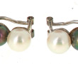 Paire de clips d'oreille en or gris 18 c