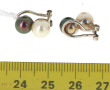 Paire de clips d'oreille en or gris 18 c