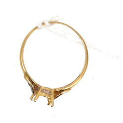 Monture de bague ancienne en or jaune 18