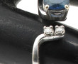 Bague en or gris 18 carats, poinçon tête