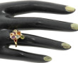 Bague "Tutti frutti" en or jaune 18 cara
