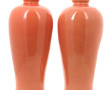 Paire de vases en céramique émaillée cou