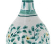 Vase bouteille en céramique à décor flor
