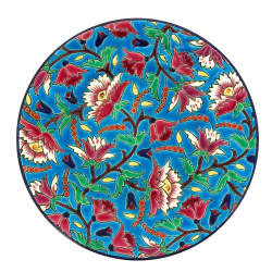 LONGWY - Assiette à décor en émaux de fl