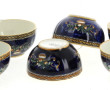 GIEN - 6 tasses à thé en faïence à décor