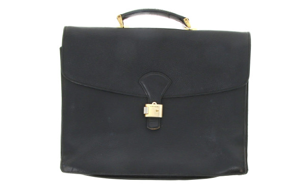 LANCEL - Sacoche en cuir grain é noir, 3