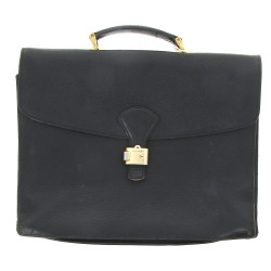 LANCEL - Sacoche en cuir grain é noir, 3
