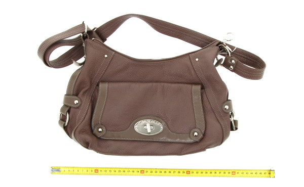 LANCASTER - Sac de dame taupe à bandouli