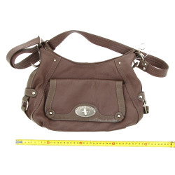 LANCASTER - Sac de dame taupe à bandouli