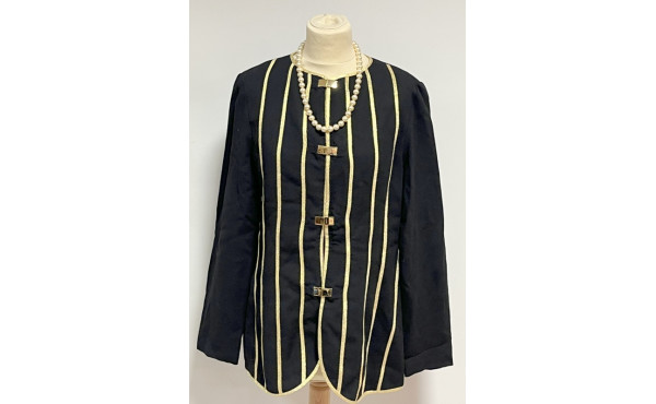Veste femme de soirée, couleur noir, ray