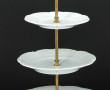 Serviteur à 3 niveaux en porcelaine blan