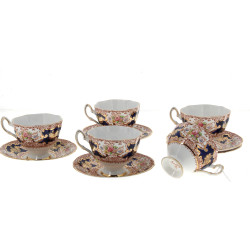 England Bone China - 5 tasses à thé sur 