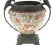 Vase décoratif en céramique à décor flor