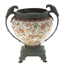 Vase décoratif en céramique à décor flor