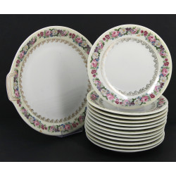 LIMOGES - Service à gâteaux en porcelain
