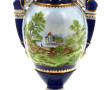 Vase en porcelaine blanche, bleu de four
