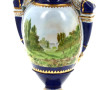 Vase en porcelaine blanche, bleu de four