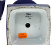 Vase en porcelaine blanche, bleu de four