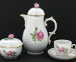 Service à café en porcelaine blanche et 