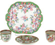 Petit plat à anses en porcelaine anglais