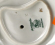 "Perroquets branchés", sujet en porcelai