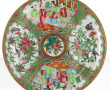 CANTON XIXème - Lot de 5 pièces en porce