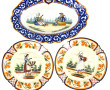HENRIOT Quimper - Plat à bords contours 