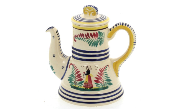 HB QUIMPER - Cafetière en faïence polych