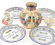 QUIMPER - Lot comprenant 4 assiettes lég