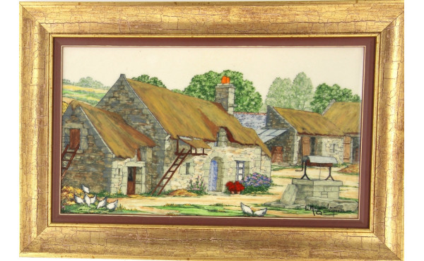 NEDELEC à Quimper - "Cour de ferme et ch