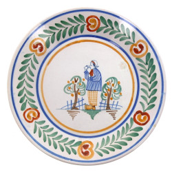 HB Quimper (non marqué) - Assiette en fa