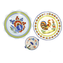 2 assiettes en faïence de Quimper (décor