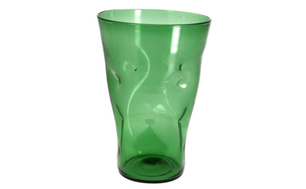 Grand vase en verre vert, H 34 cm