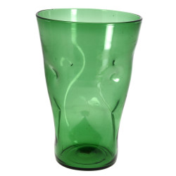 Grand vase en verre vert, H 34 cm