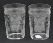 Paire de verres timbales chiffrées "D" e