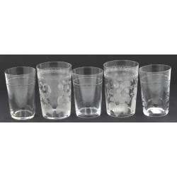 Paire de verres timbales chiffrées "D" e