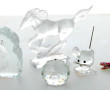 Sujet en cristal moulé figurant un cheva