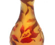 GALLE Tip - Petit vase en verre détourré
