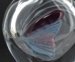 DAUM France - Pied de lampe en cristal t
