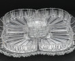 Plat compartimenté en cristal moulé comp