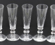 8 flûtes anciennes en cristal, H 18 cm. 