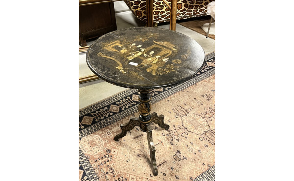 Petite table guéridon Napoléon III à pla