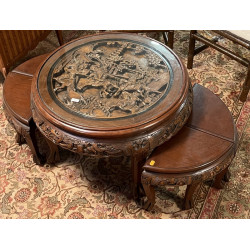 Ensemble asiatique en bois exotique scul
