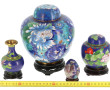 CHINE - Petite potiche en cloisonné à dé