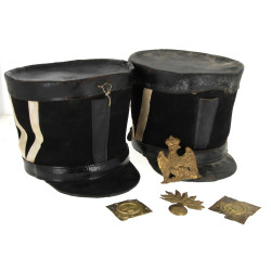 Deux chapeaux de grognard avec petits lo